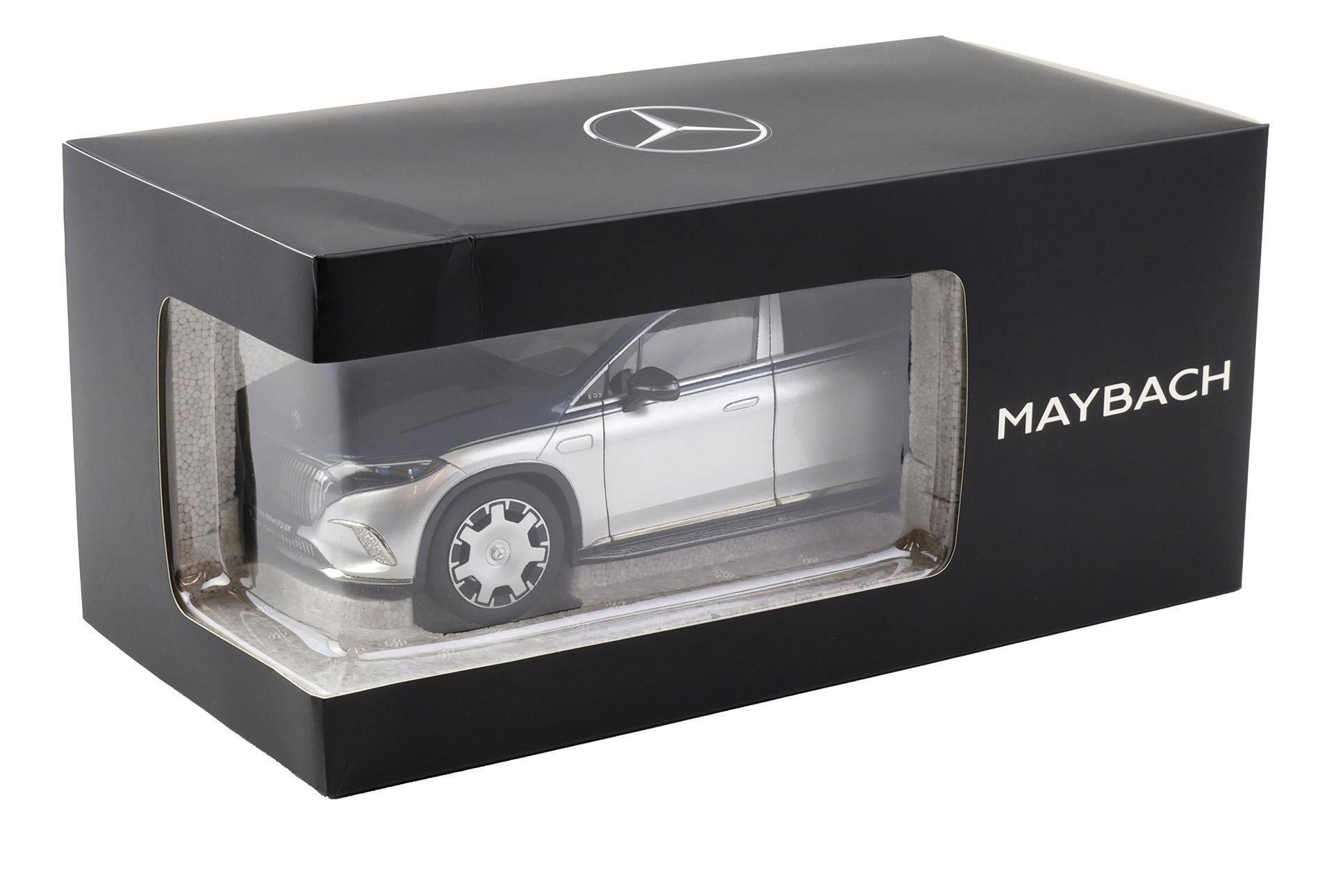 1:18 NZG Mercedes Maybach EQS 680 SUV nautic blue/ hightech silver DEALER VERSION