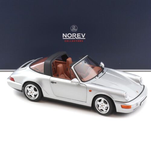 1:18 Norev Porsche 911 964 Carrera 4 Targa 1990 silver metallic 187342