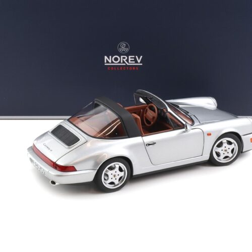 1:18 Norev Porsche 911 964 Carrera 4 Targa 1990 silver metallic 187342