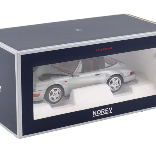 1:18 Norev Porsche 911 964 Carrera 4 Targa 1990 silver metallic 187342