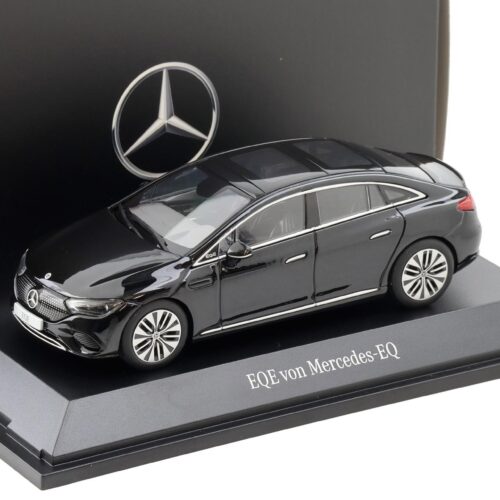 1:43 Herpa Mercedes EQE V295 Limousine Electric Art Line obsidian black DEALER VERSION