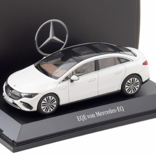 1:43 Herpa Mercedes EQE V295 Limousine Electric Art Line opalite white DEALER VERSION