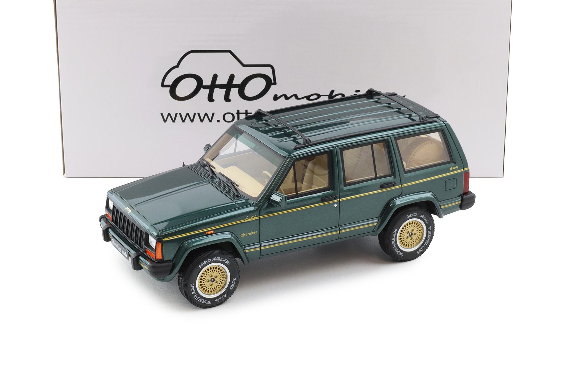 1:18 OTTO mobile OT1204 Jeep Cherokee XJ Limited Hunter green metallic 1995