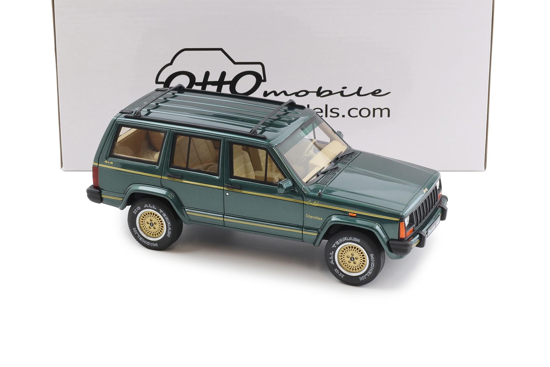 1:18 OTTO mobile OT1204 Jeep Cherokee XJ Limited Hunter green metallic 1995