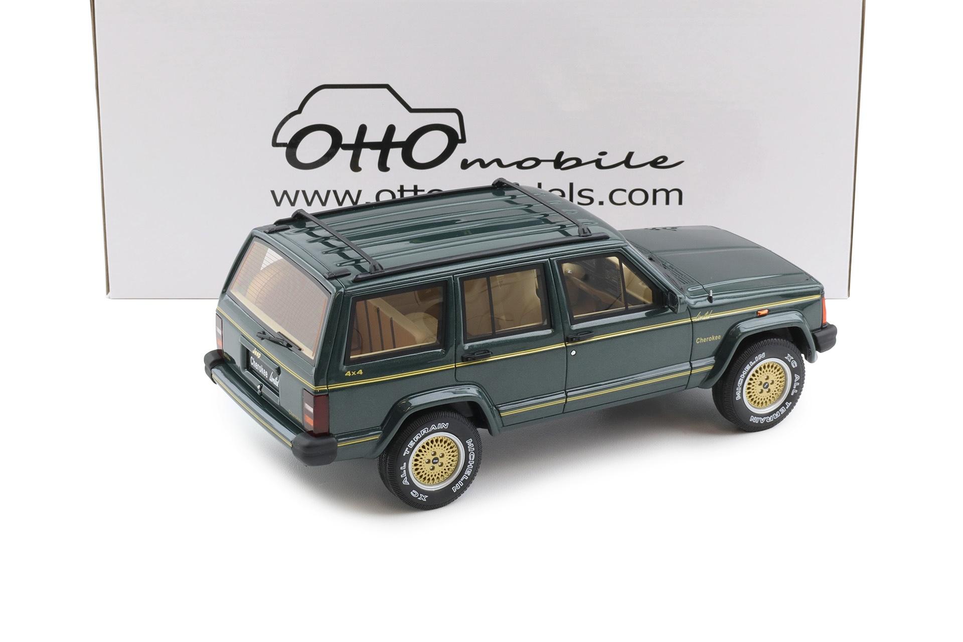 1:18 OTTO mobile OT1340 Jeep Cherokee XJ Limited dark Hunter green 1995