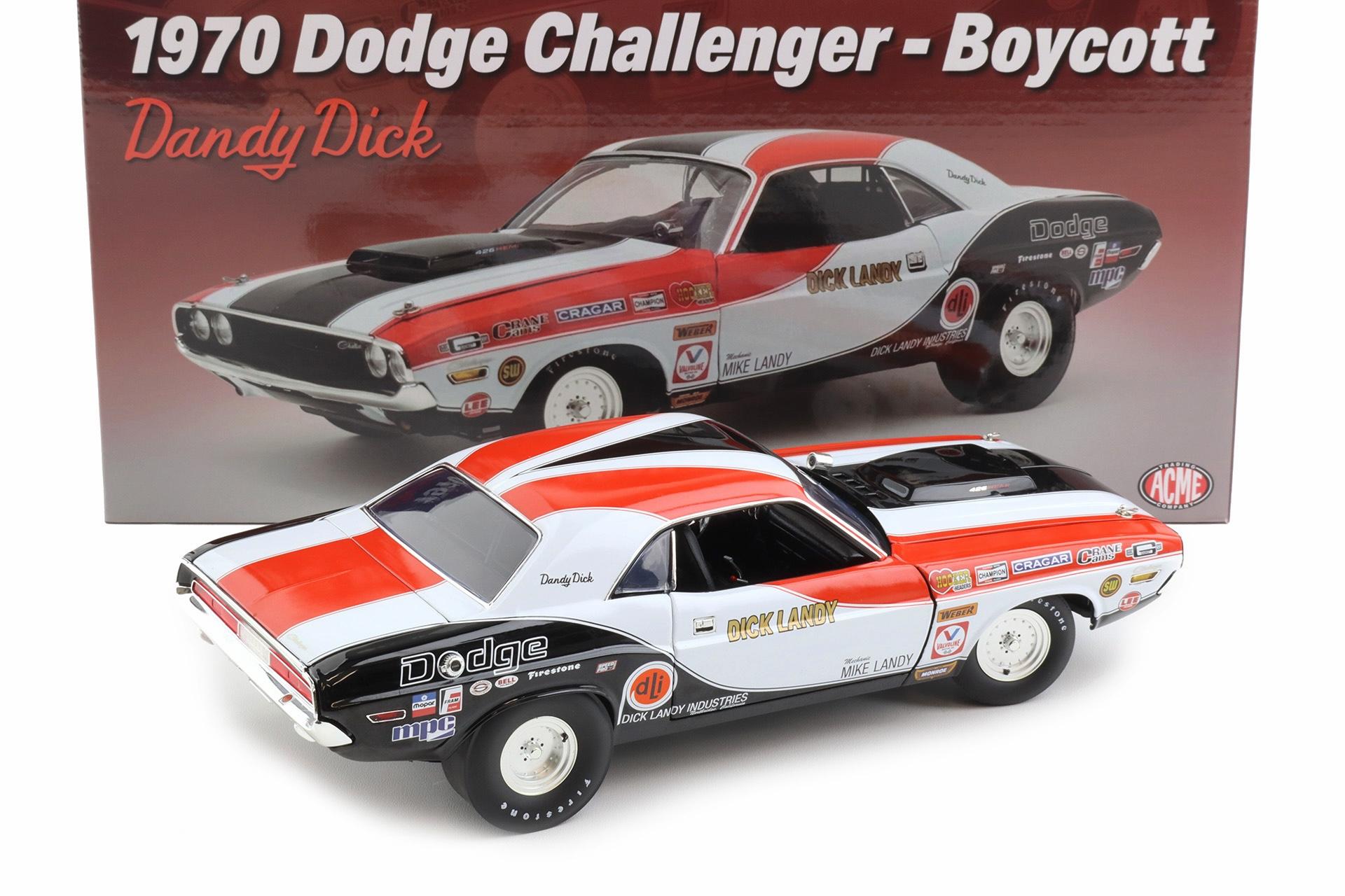 1:18 ACME 1970 Dodge Challenger 426 Hemi Boycott Dandy Dick A1806031