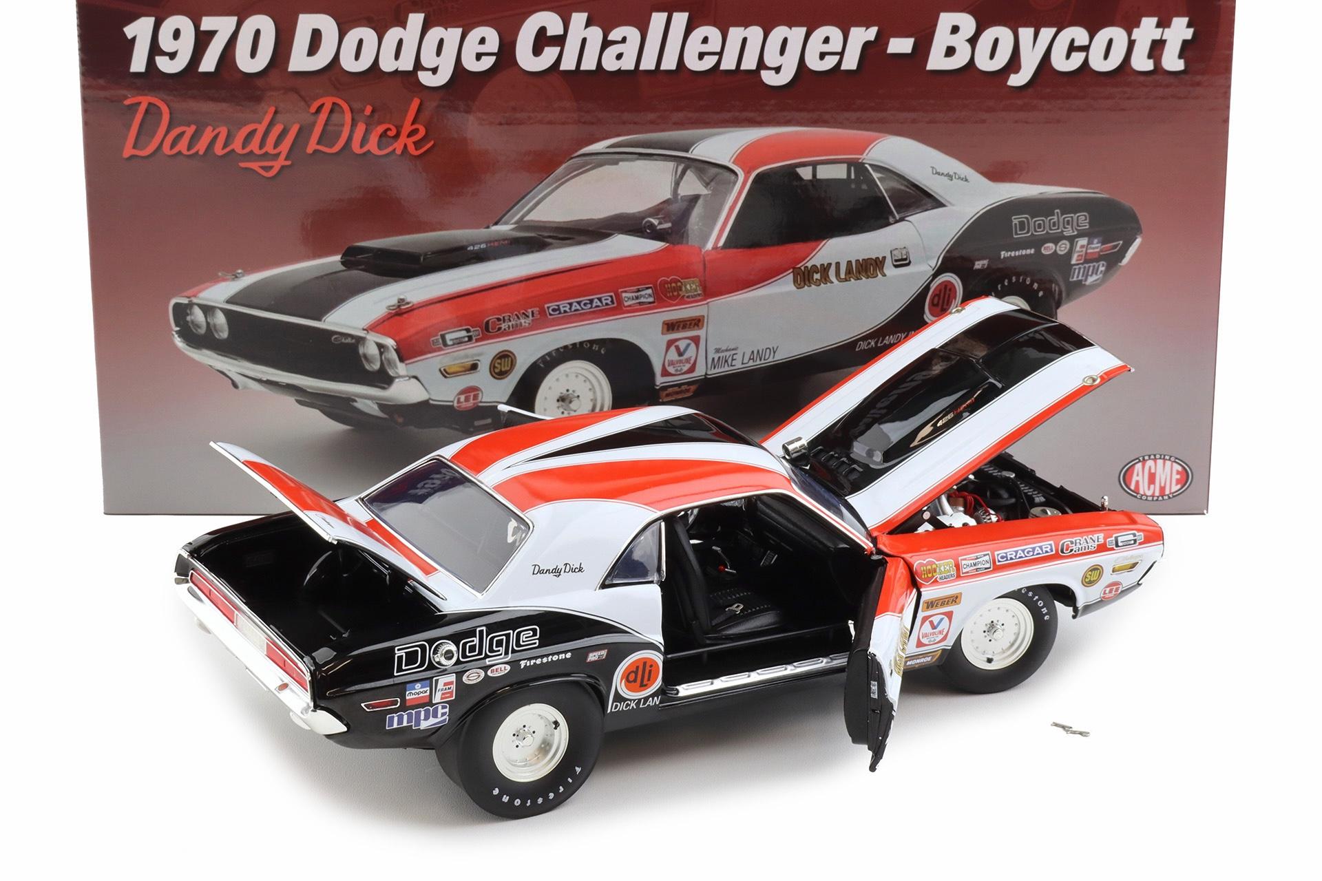 1:18 ACME 1970 Dodge Challenger 426 Hemi Boycott Dandy Dick A1806031