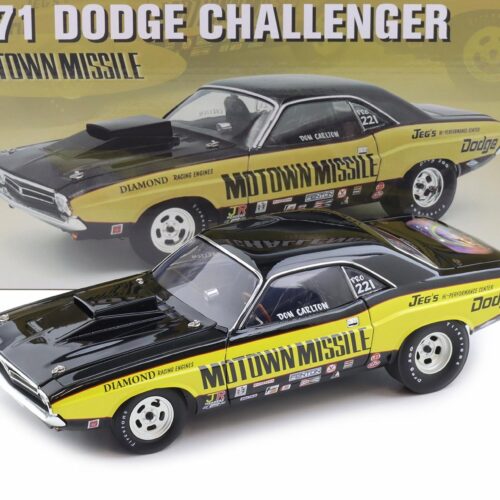 1:18 ACME 1971 Dodge Challenger Coupe MOTOWN MISSLE black/ yellow A1806032