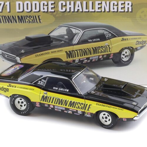 1:18 ACME 1971 Dodge Challenger Coupe MOTOWN MISSLE black/ yellow A1806032