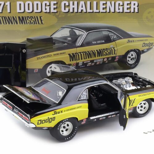1:18 ACME 1971 Dodge Challenger Coupe MOTOWN MISSLE black/ yellow A1806032