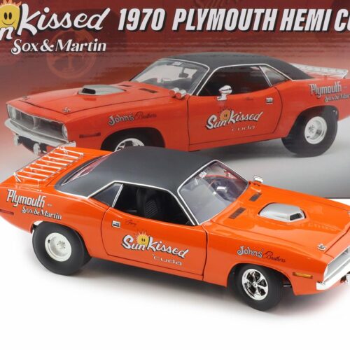 1:18 ACME 1970 Plymouth Hemi Cuda Sox & Martin Sun Kissed orange A1806139