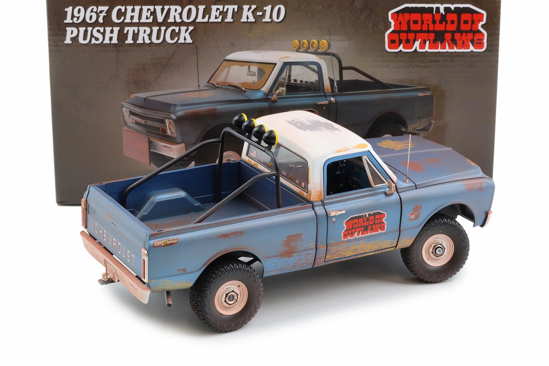 1:18 ACME 1967 Chevrolet K-10 Push Truck Pick-up World of Outlaws A1807223