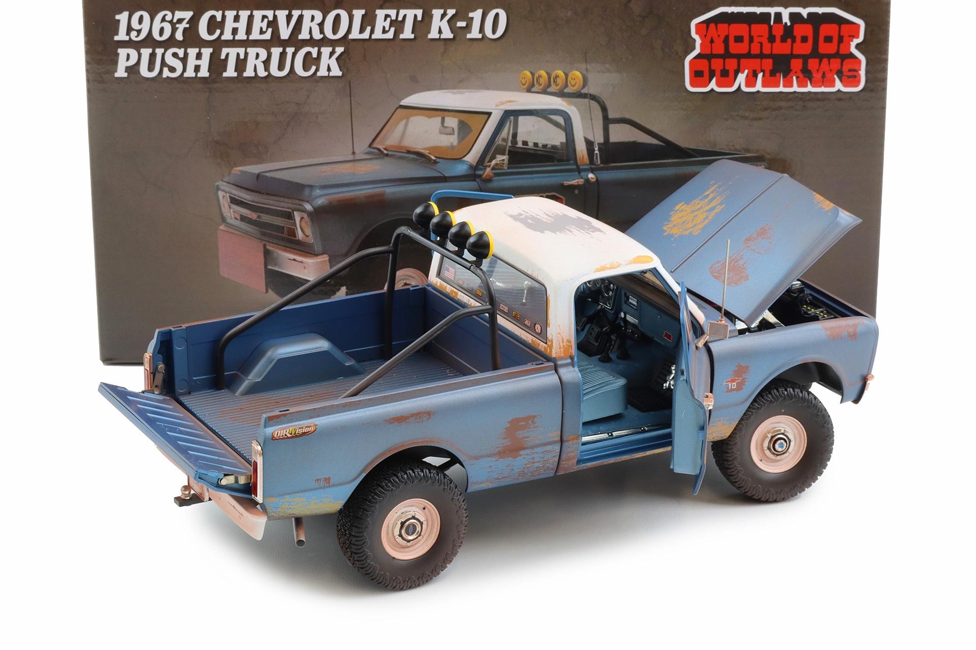 1:18 ACME 1967 Chevrolet K-10 Push Truck Pick-up World of Outlaws A1807223