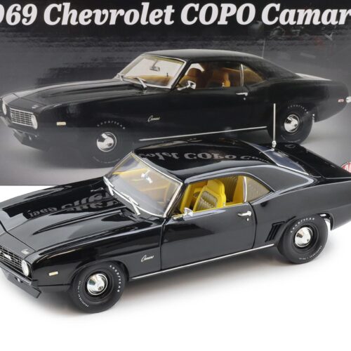 1:18 ACME 1969 Chevrolet COPO Camaro 1 of 1 black with yellow A1805736