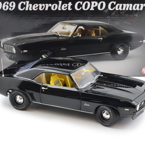 1:18 ACME 1969 Chevrolet COPO Camaro 1 of 1 black with yellow A1805736