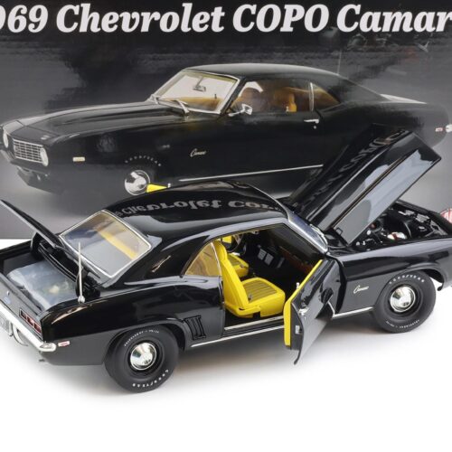 1:18 ACME 1969 Chevrolet COPO Camaro 1 of 1 black with yellow A1805736