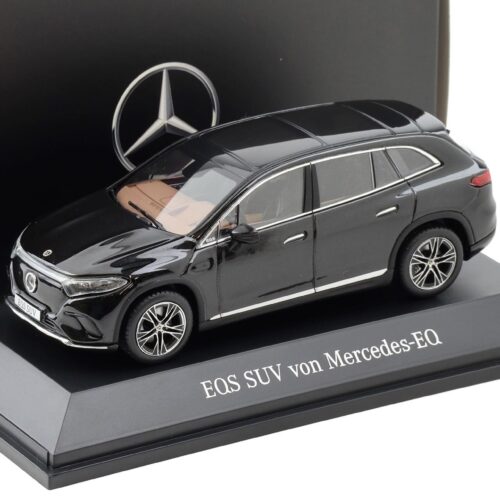 1:43 Spark Mercedes EQS SUV X296 Electric Art Line obsidian black DEALER VERSION