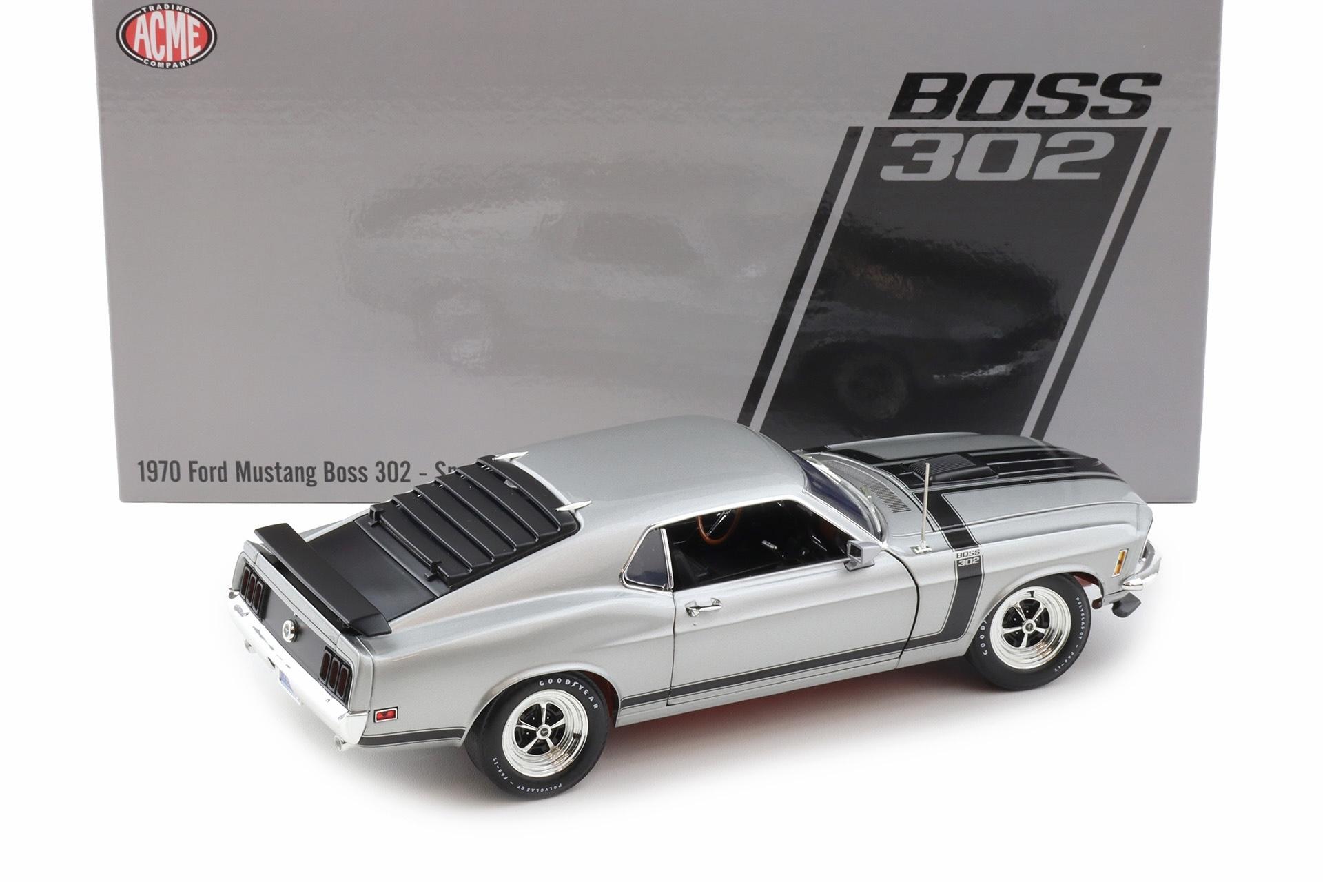 1:18 ACME 1970 Ford Mustang Boss 302 Coupe Special Order light grey A1801893