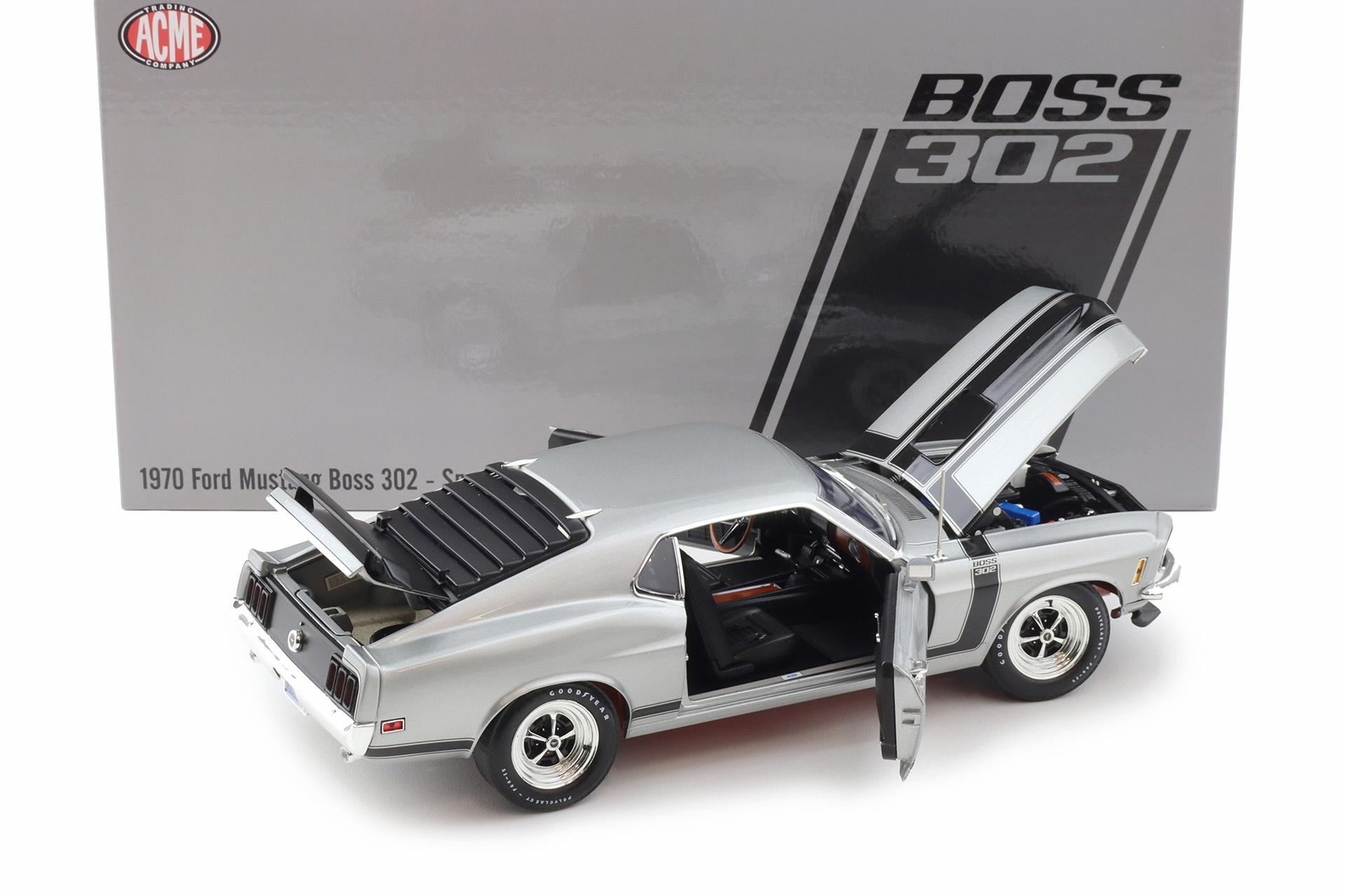 1:18 ACME 1970 Ford Mustang Boss 302 Coupe Special Order light grey A1801893