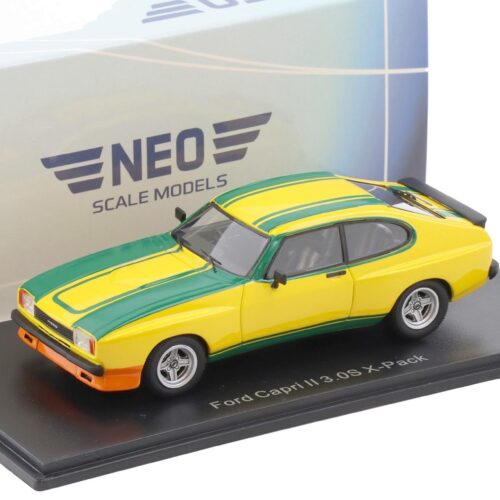 1:43 NEO Ford Capri II 3.0S X-Pack Coupe yellow/ green stripes