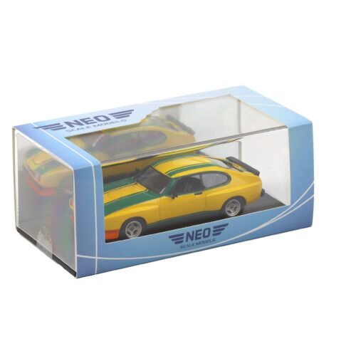 1:43 NEO Ford Capri II 3.0S X-Pack Coupe yellow/ green stripes
