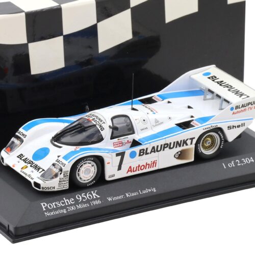 1:43 Minichamps Porsche 956K Joest Racing Norisring 200 Miles 1986 Winner Ludwig #7