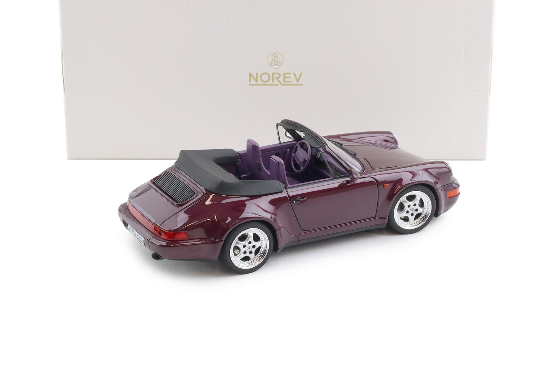 1:18 Norev Porsche 911 964 Carrera 2 WTL Cabriolet 1992 Amethyst - Limited 200 pcs.