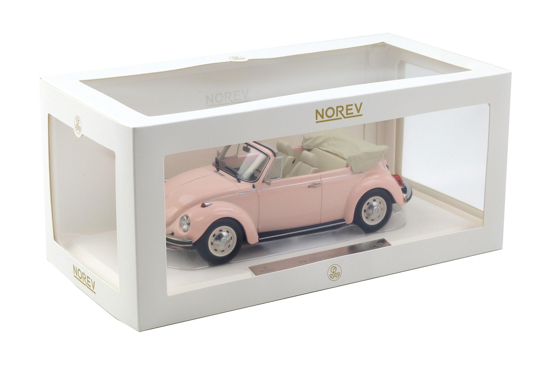 1:18 Norev VW 1303 Käfer Beetle Cabriolet pink 1972 - Limited 200 pcs.