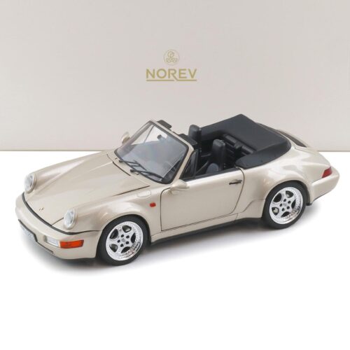 1:18 Norev Porsche 911 964 Carrera 2 WTL Cabriolet 1992 Zermatt silver