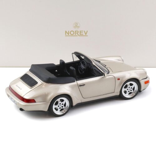 1:18 Norev Porsche 911 964 Carrera 2 WTL Cabriolet 1992 Zermatt silver