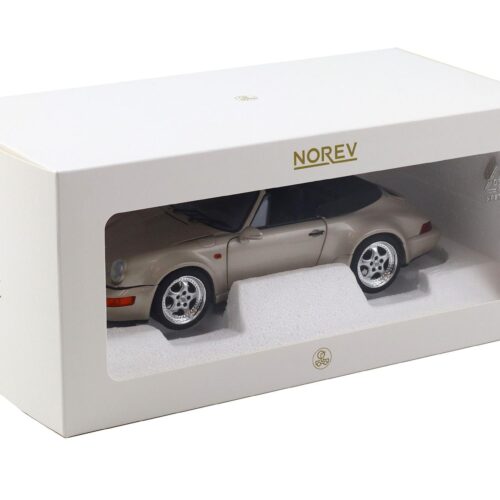 1:18 Norev Porsche 911 964 Carrera 2 WTL Cabriolet 1992 Zermatt silver