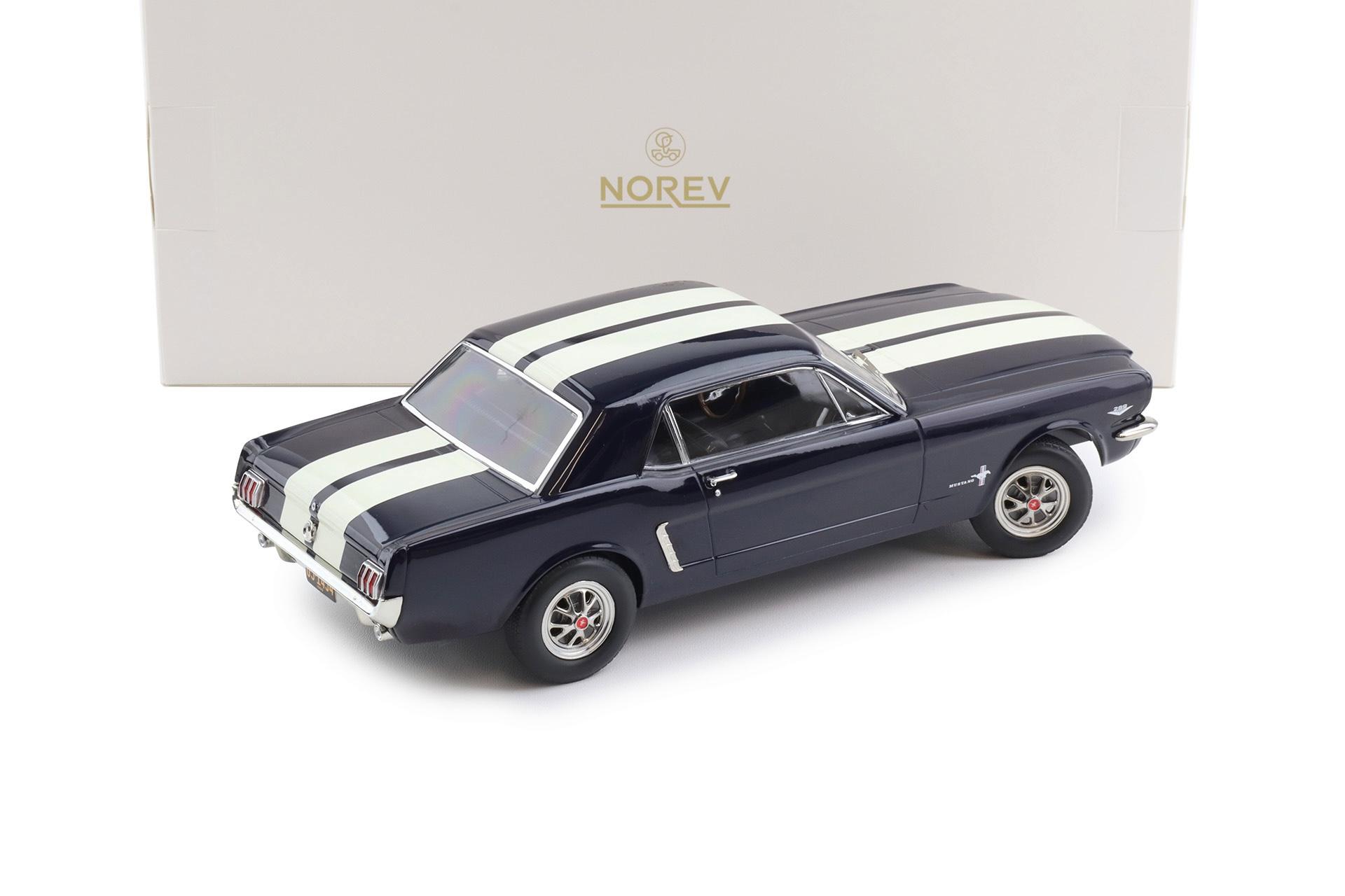 1:18 Norev Ford Mustang Hardtop Coupe 1965 Nightmist blue metallic