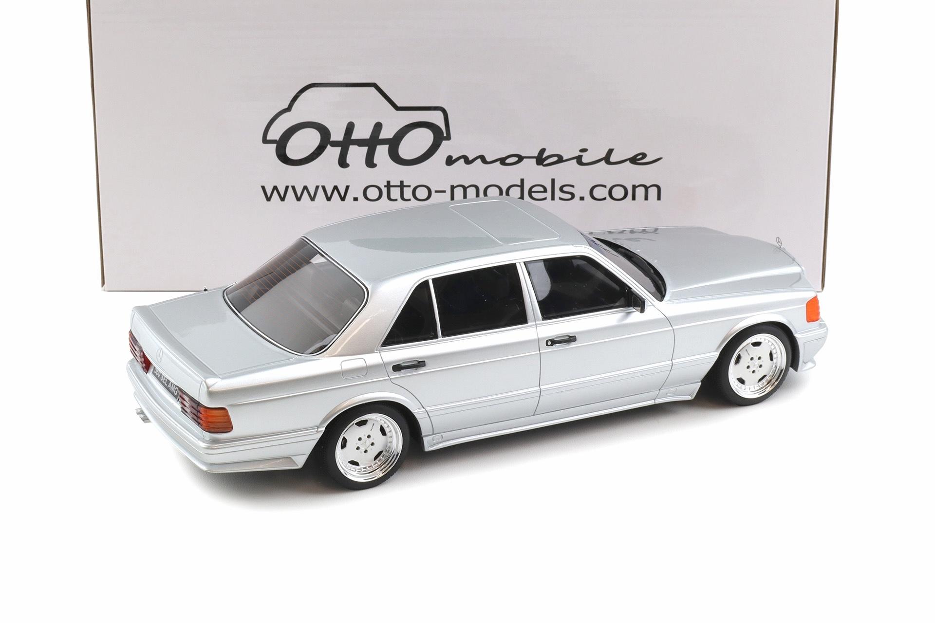 1:18 OTTO mobile OT1251 Mercedes 560 SEL 6.0 AMG W126 Limousine Brillant silver 1989