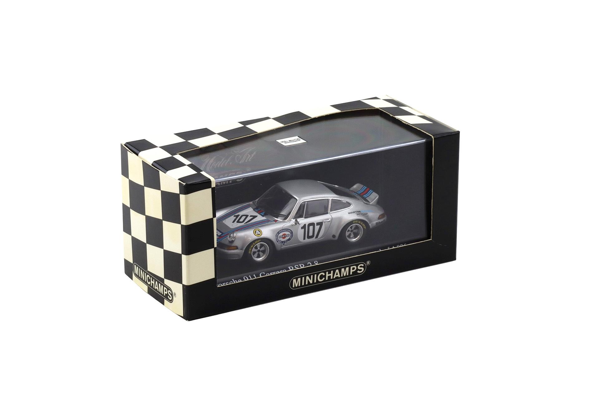 1:43 Minichamps Porsche 911 RSR 2.8 Targa Florio 1973 Martini #107 Pucci/Steckkönig