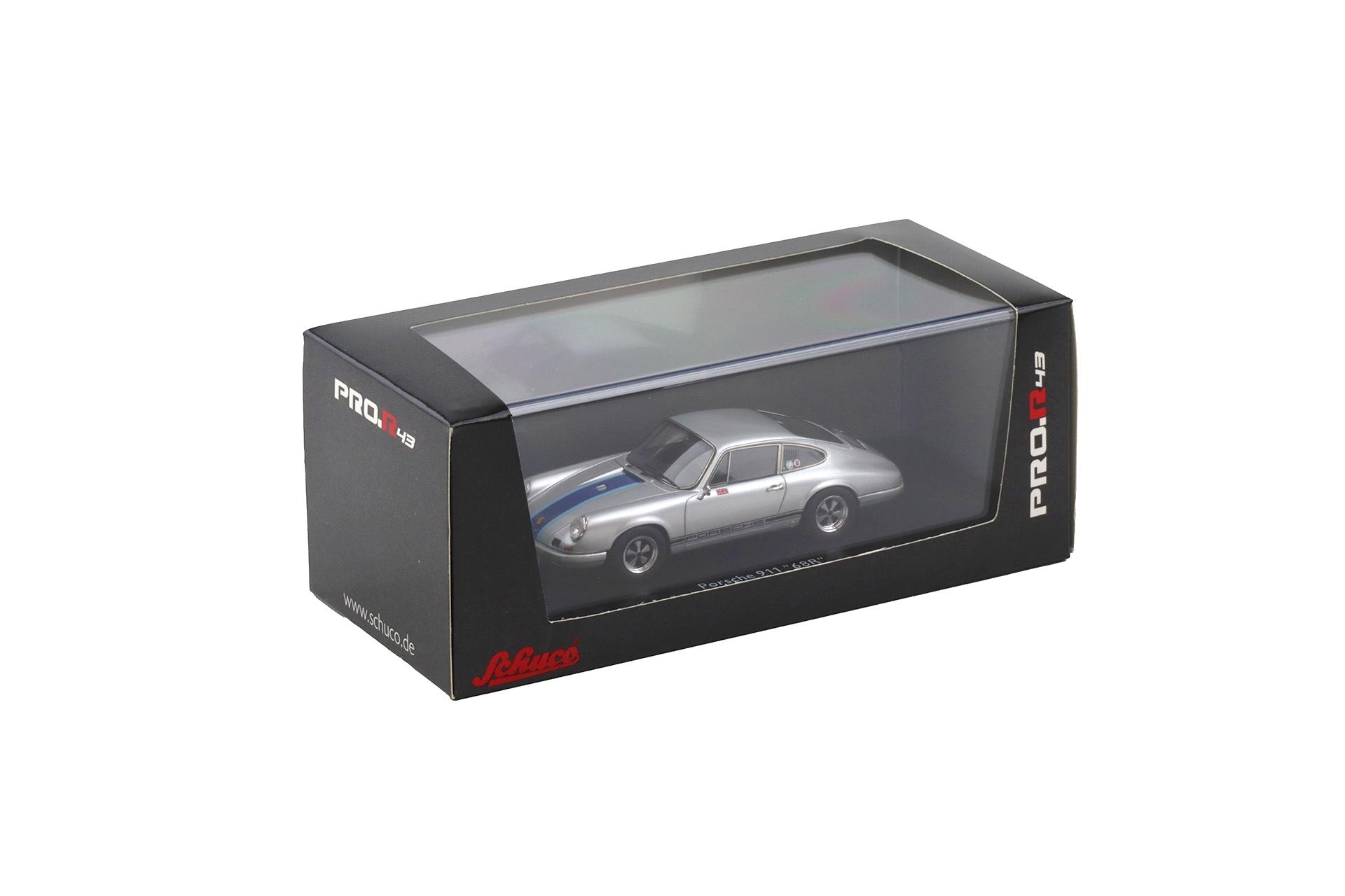 1:43 Schuco PRO.R43 Porsche 911 "68R" Coupe Magnus Walker silver