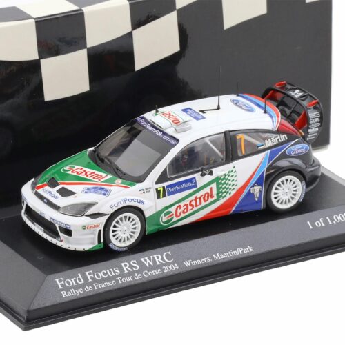 1:43 Minichamps Ford Focus RS WRC Rally Corsica 2004 Winners Maertin/Park #7