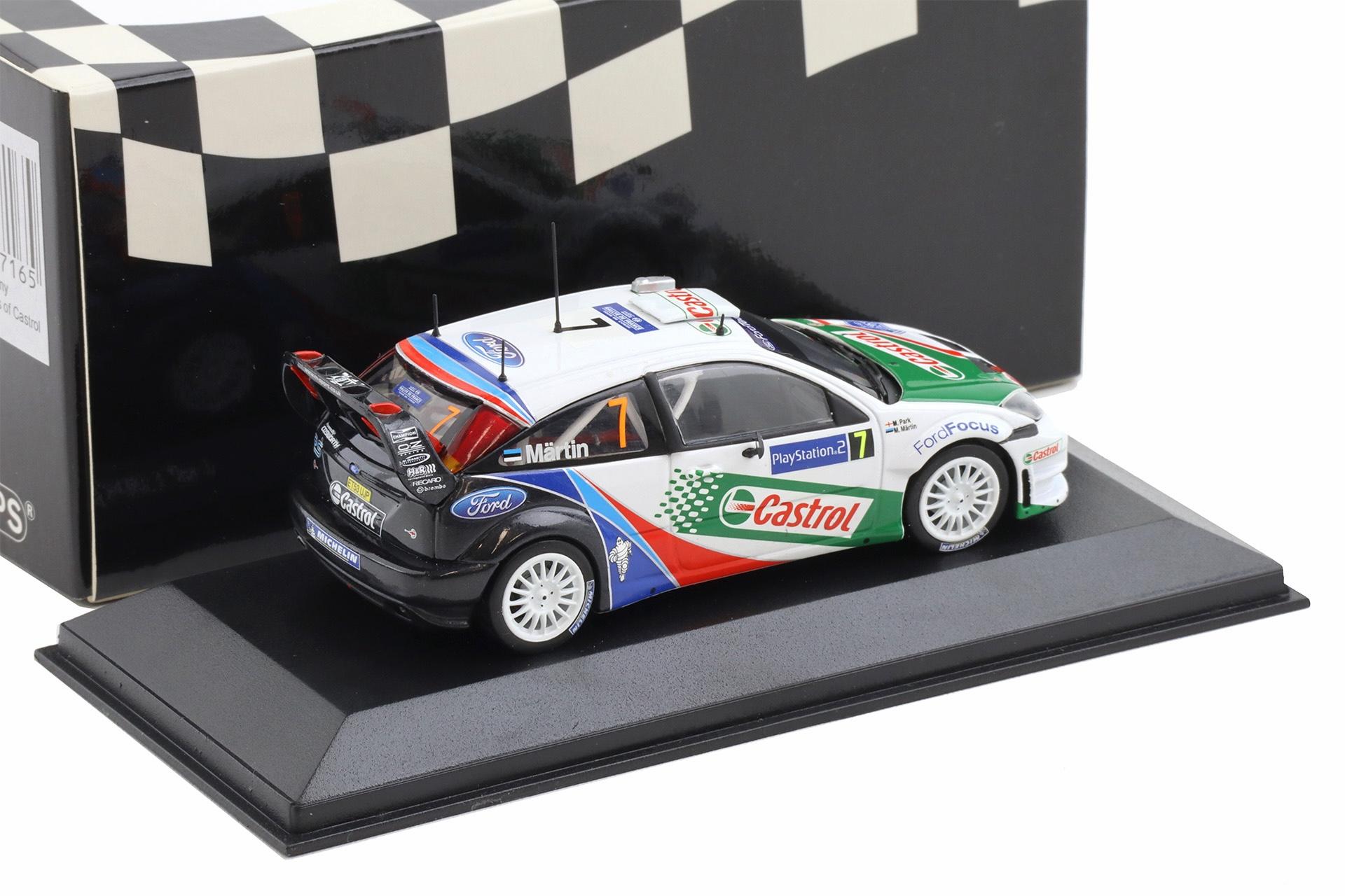 1:43 Minichamps Ford Focus RS WRC Rally Corsica 2004 Winners Maertin/Park #7