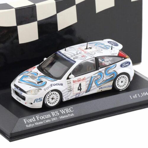1:43 Minichamps Ford Focus RS WRC Rally Monte Carlo 2003 Märtin/Park #4