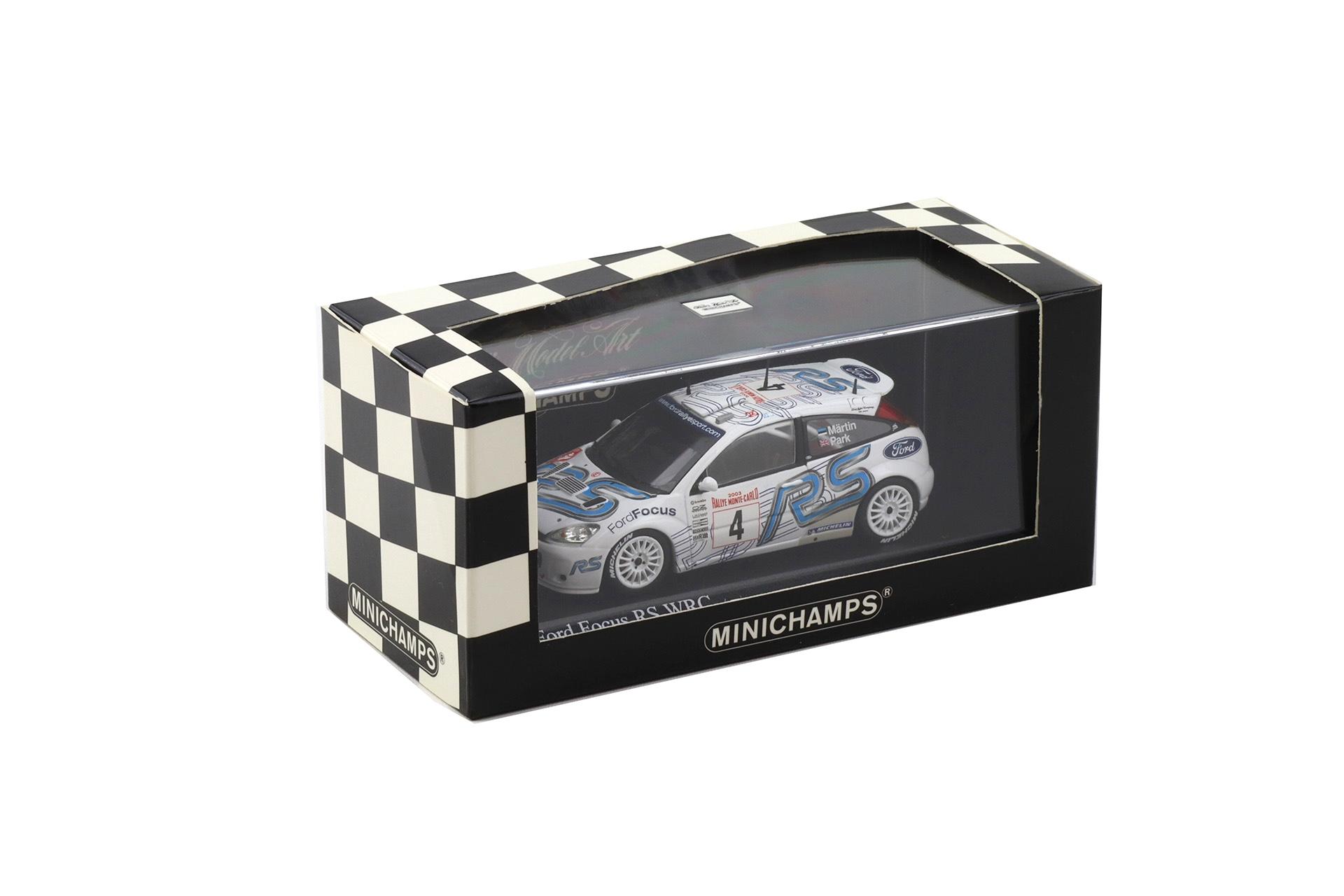 1:43 Minichamps Ford Focus RS WRC Rally Monte Carlo 2003 Märtin/Park #4