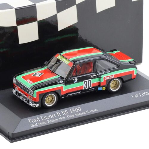 1:43 Minichamps Ford Escort II RS 1800 DRM Mainz Finthen 1976 Class Winner Heyer #30
