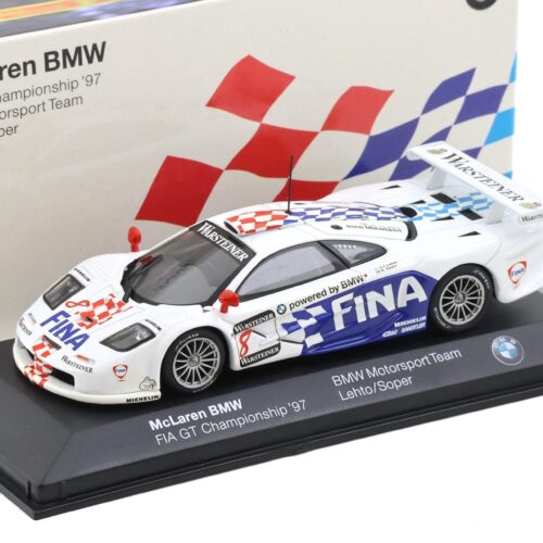 1:43 Minichamps BMW McLaren F1 FIA GT 1997 BMW Motorsport Team Letho/Soper #8