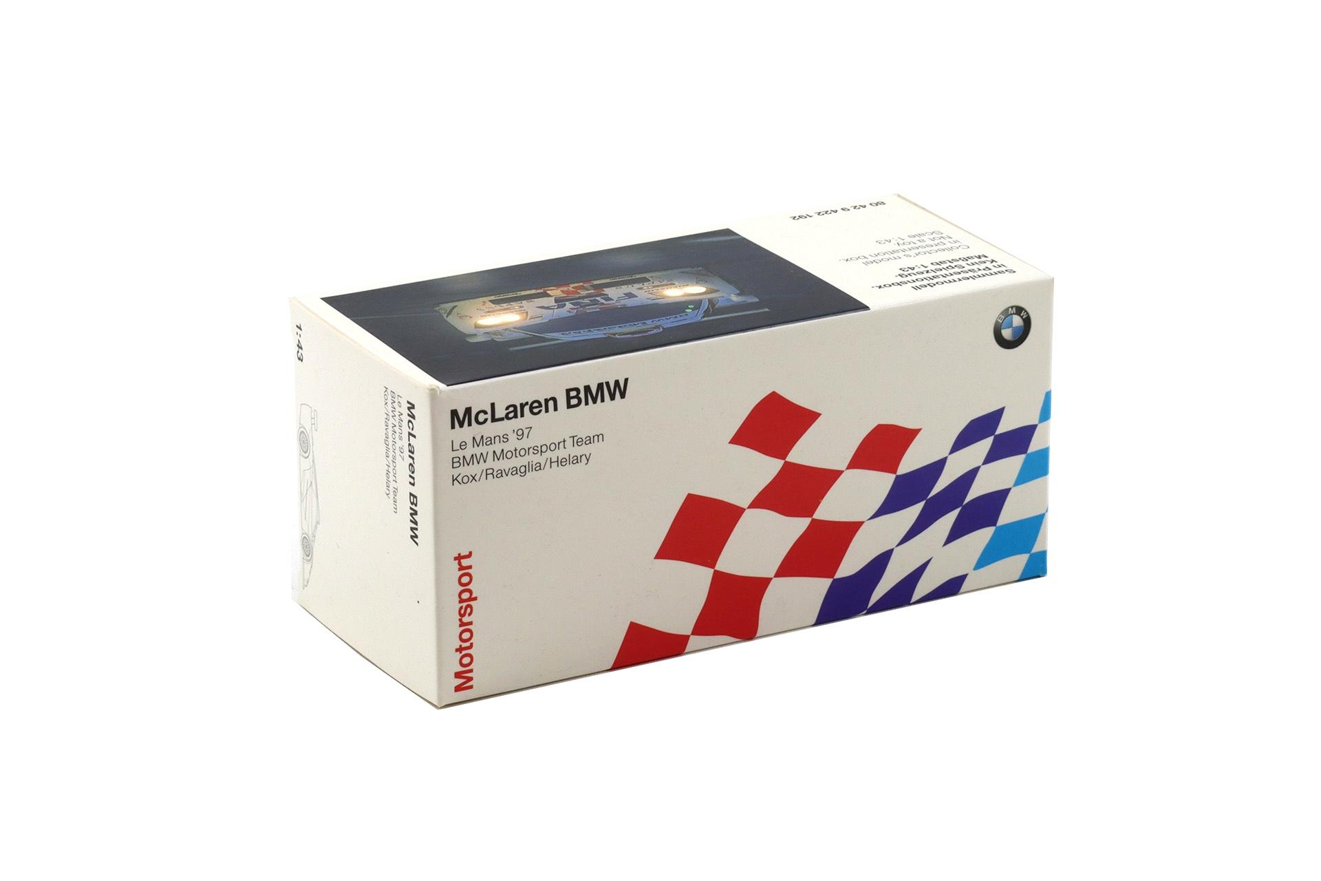 1:43 Minichamps BMW McLaren F1 Le Mans 1997 BMW Motorsport Team Kox/Ravaglia/Helary #43