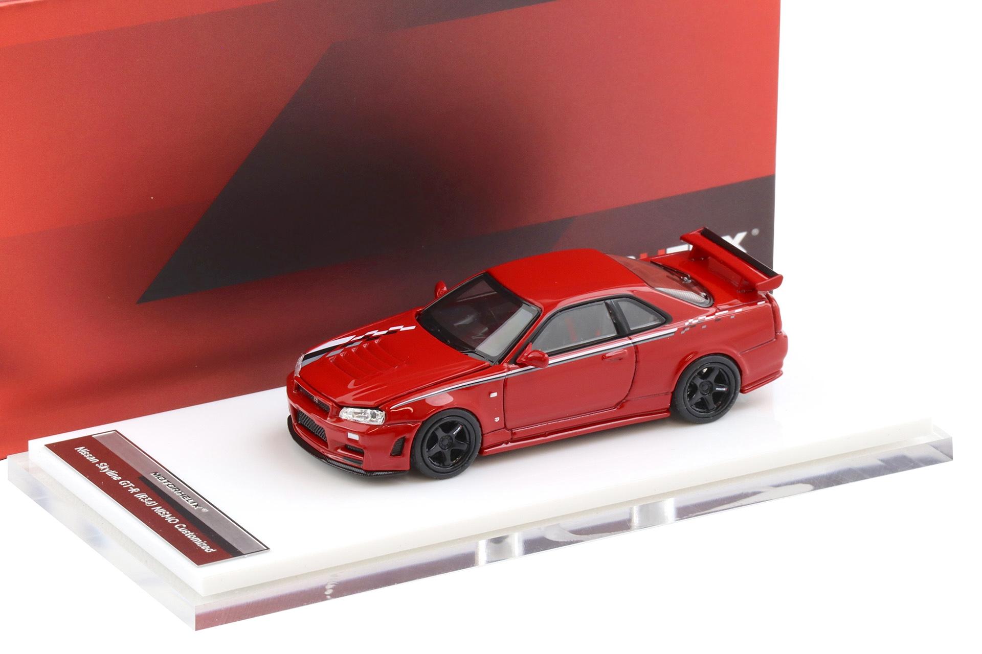 1:64 Motorhelix Nissan Skyline GT-R R34 Nismo Customized red M63420