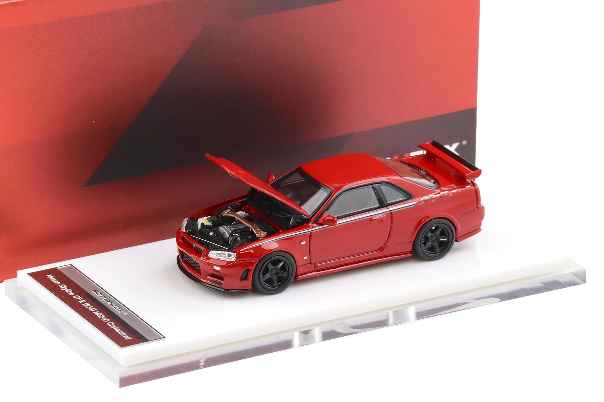 1:64 Motorhelix Nissan Skyline GT-R R34 Nismo Customized red M63420