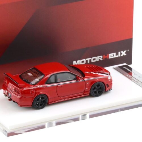 1:64 Motorhelix Nissan Skyline GT-R R34 Nismo Customized red M63420