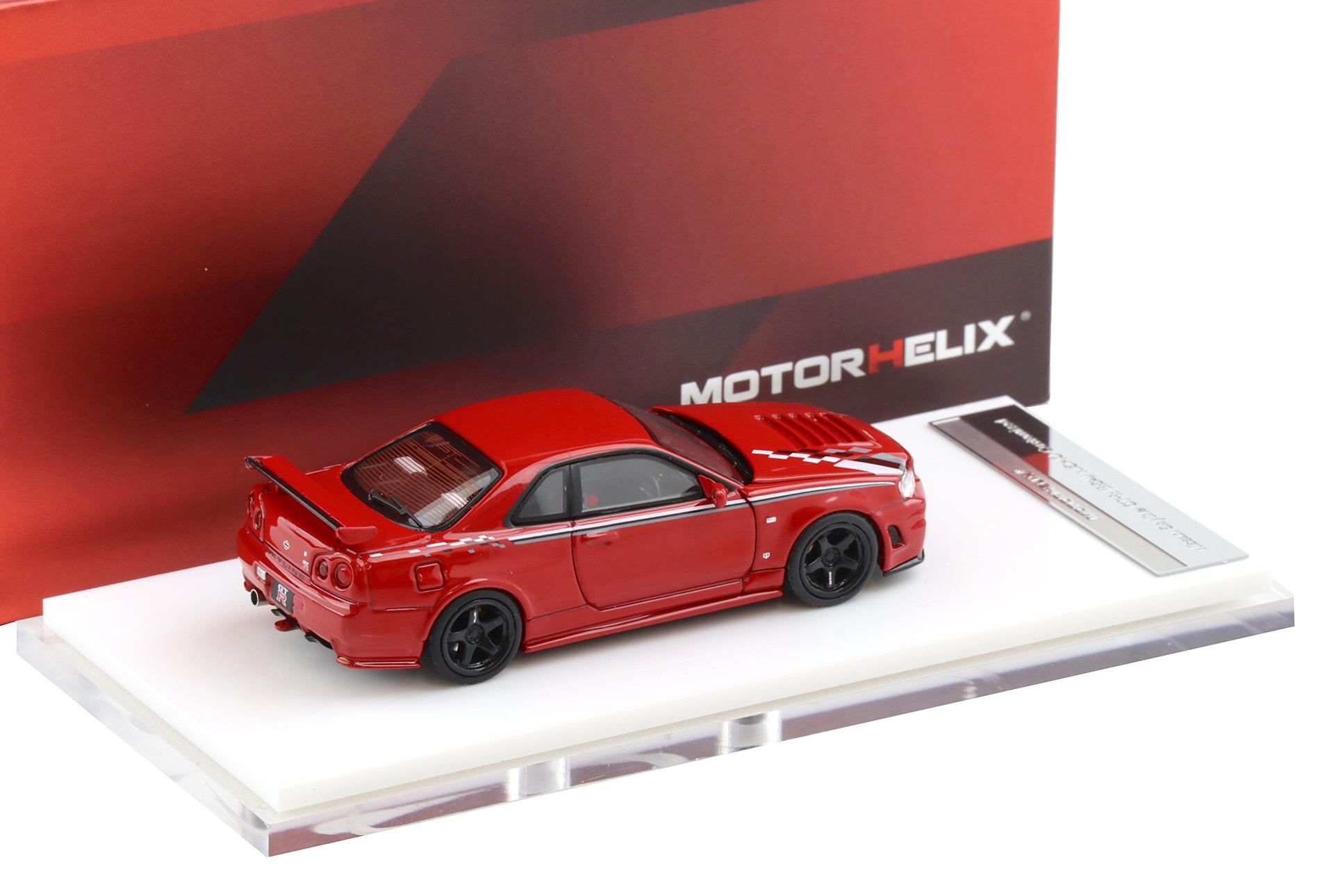 1:64 Motorhelix Nissan Skyline GT-R R34 Nismo Customized red M63420