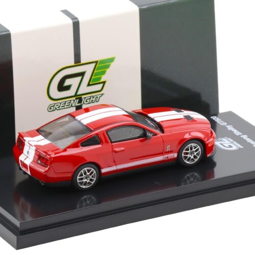 1:64 Greenlight X Motorhelix 2007 Ford Mustang Shelby GT500 torch red/ white