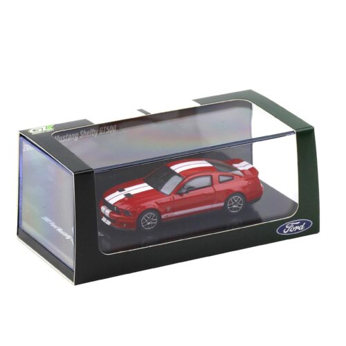 1:64 Greenlight X Motorhelix 2007 Ford Mustang Shelby GT500 torch red/ white
