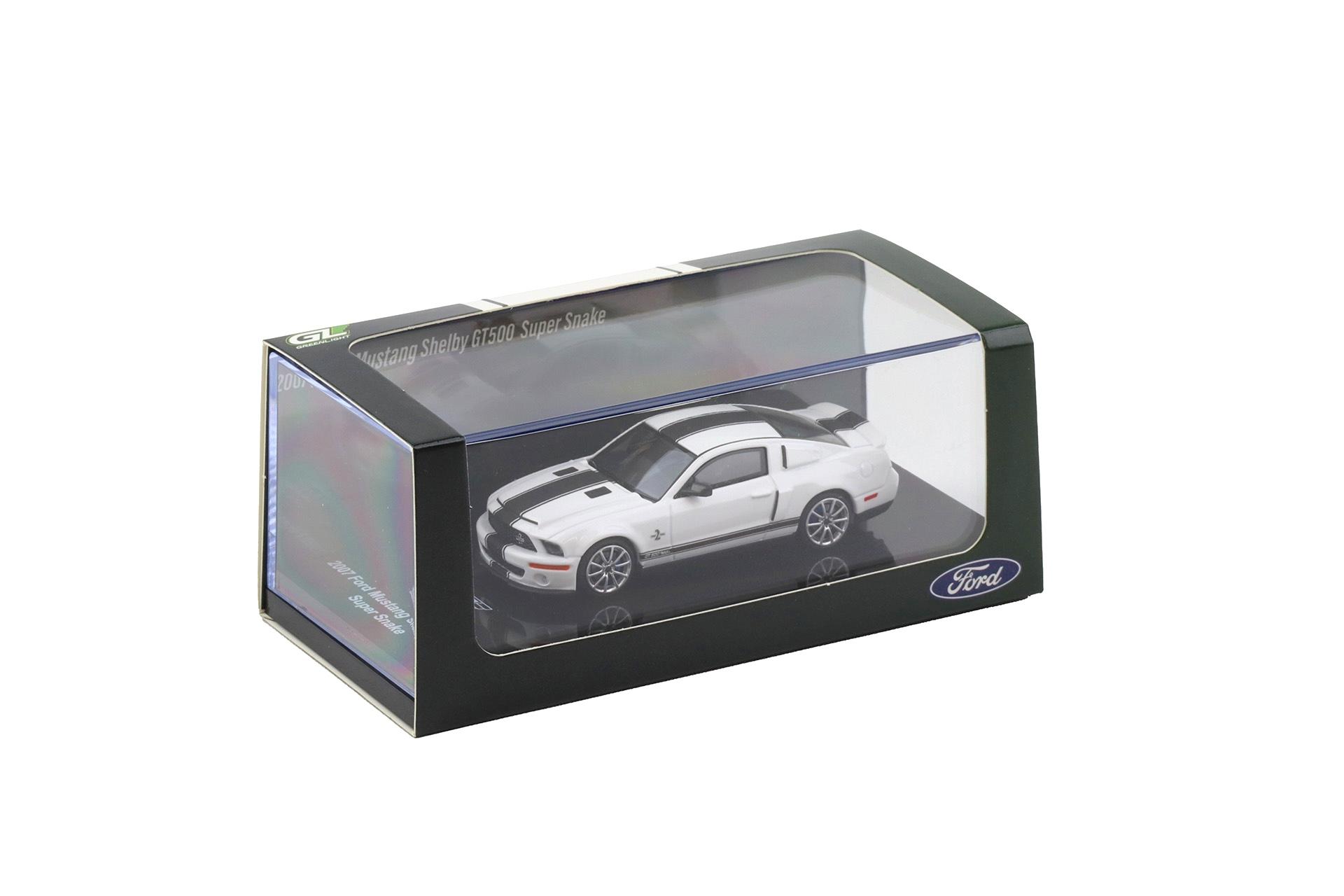 1:64 Greenlight X Motorhelix 2007 Ford Mustang Shelby GT500 Super Snake Performance white