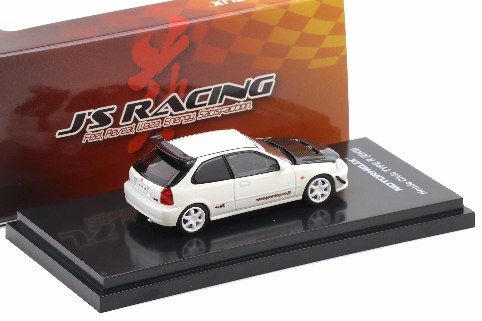 1:64 Motorhelix Honda Civic Type R EK9 J´s Racing Livery white M65029